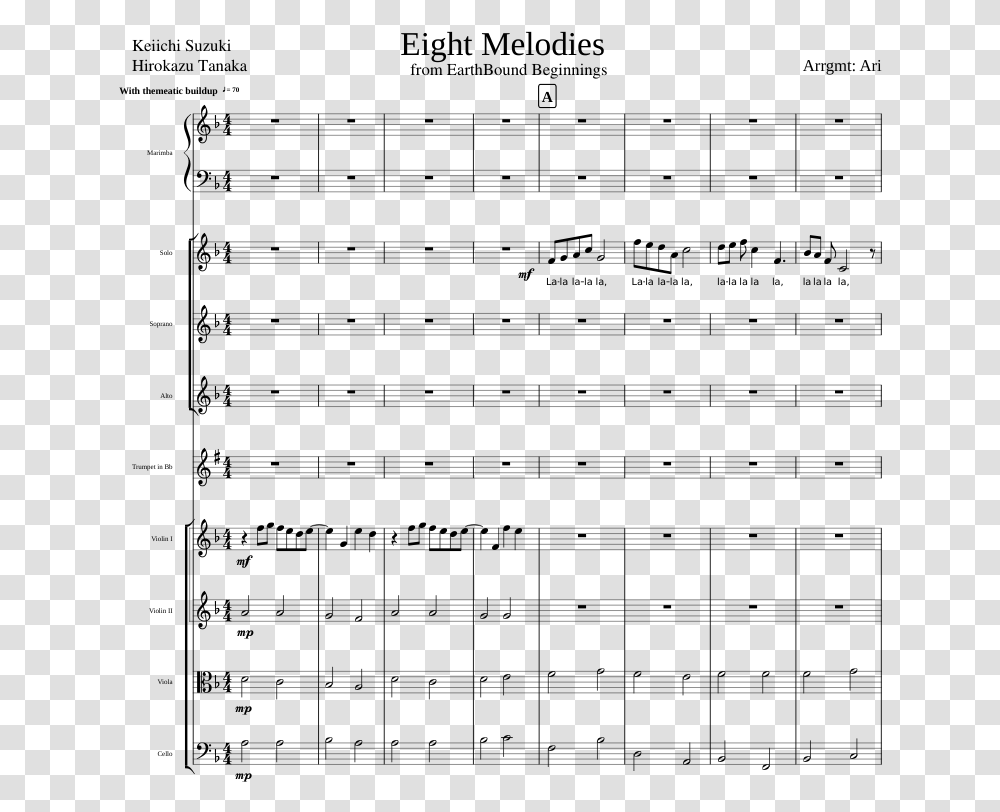 Earthbound Eight Melodies Sheet Music, Gray, World Of Warcraft Transparent Png