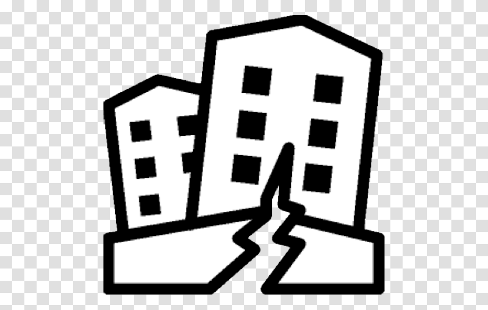 Earthquake Black And White Clipart, Stencil, Arrow Transparent Png
