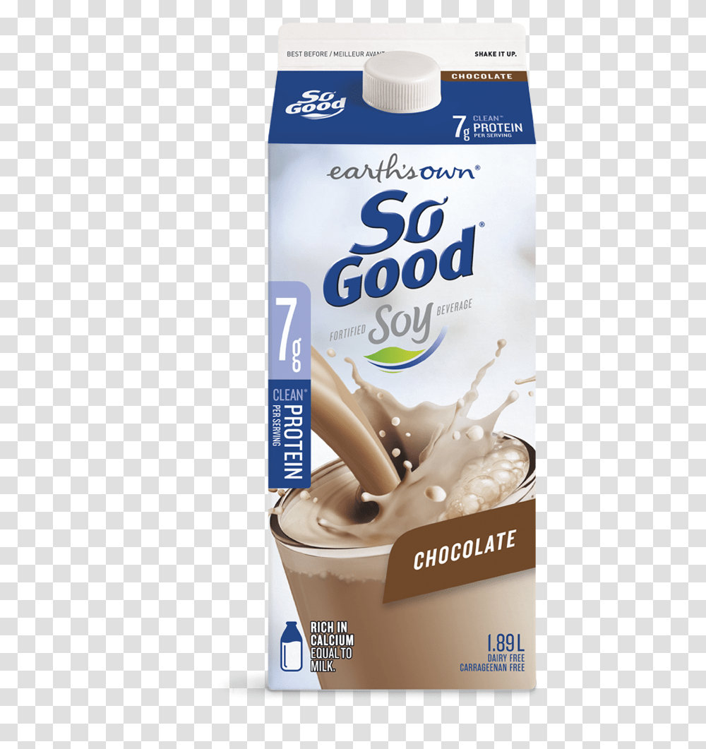 Earths Own Chocolate Soy Milk Plant Based Milk So Good So Good Vanilla Soy Milk, Beverage, Drink, Dairy, Poster Transparent Png