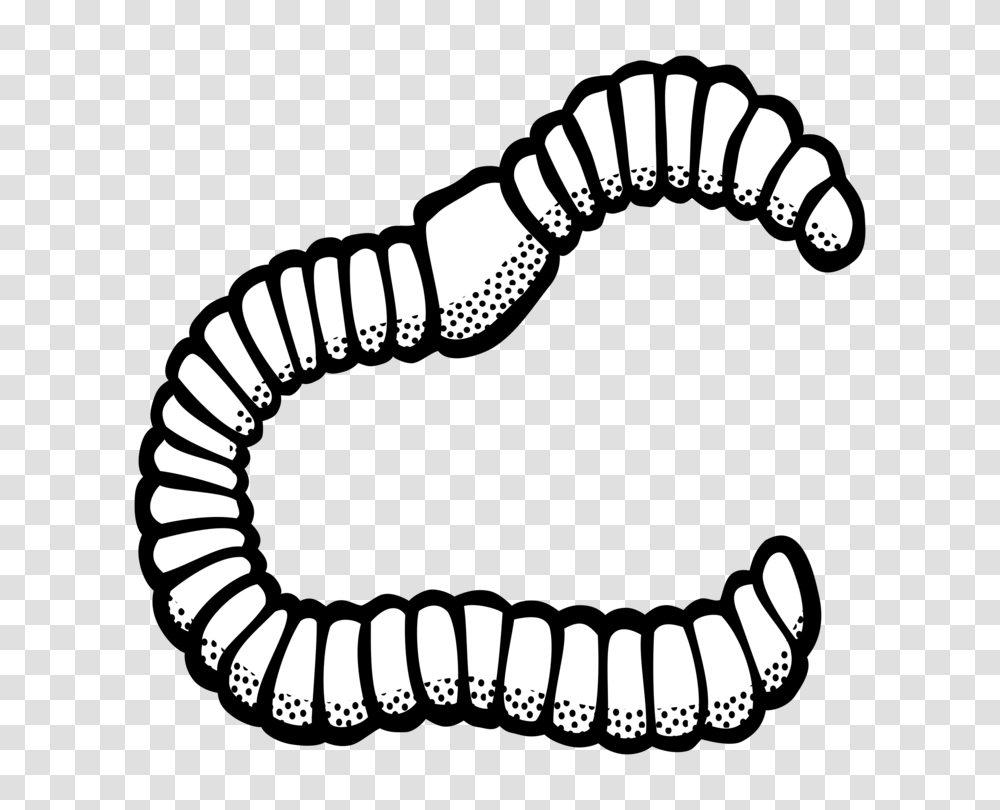 Earthworm Black And White Drawing, Animal, Mammal, Sea Life, Smoke Pipe Transparent Png