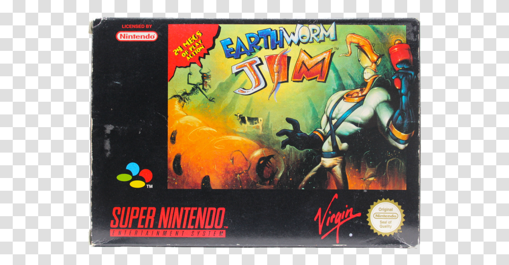 Earthworm Jim Earthworm Jim Super Nintendo, Poster, Advertisement, Text, Person Transparent Png