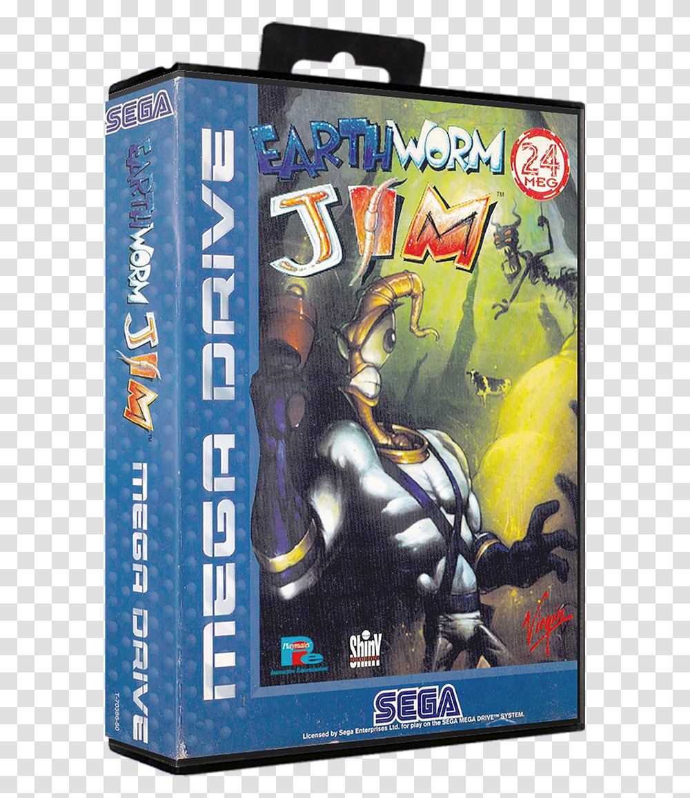Earthworm Jim Sega Mega Drive, Poster, Advertisement, Book, Novel Transparent Png