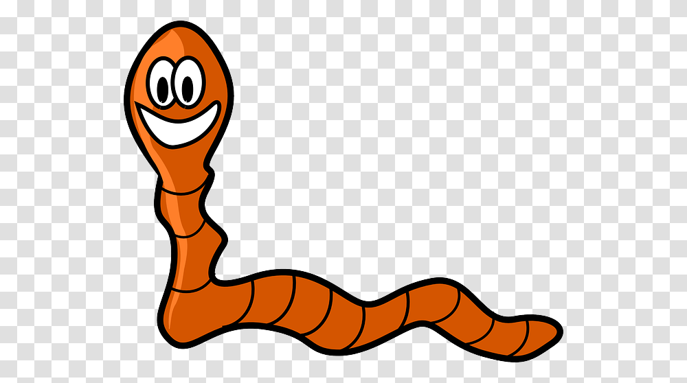 Earthworm Worm Cute Happy Inchworm Smile Cartoon Worm Clipart, Animal, Reptile, Snake, Invertebrate Transparent Png
