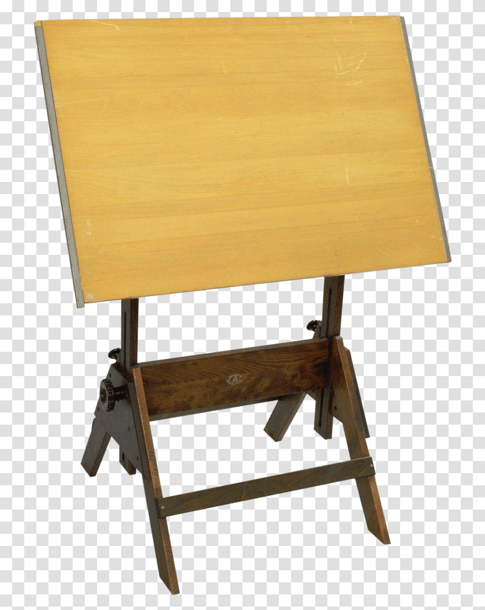 Easel Art Table, Wood, Plywood, Canvas, Tabletop Transparent Png