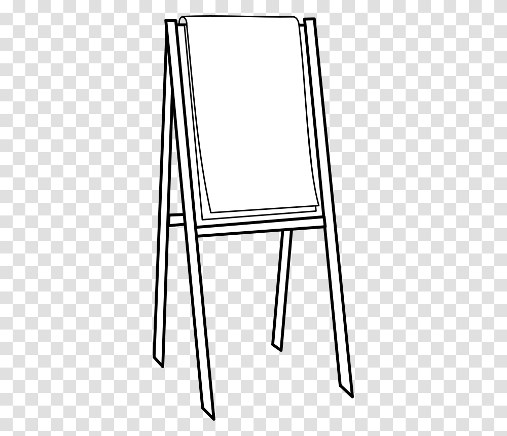 Easel Clipart Black And White, White Board, Canvas Transparent Png
