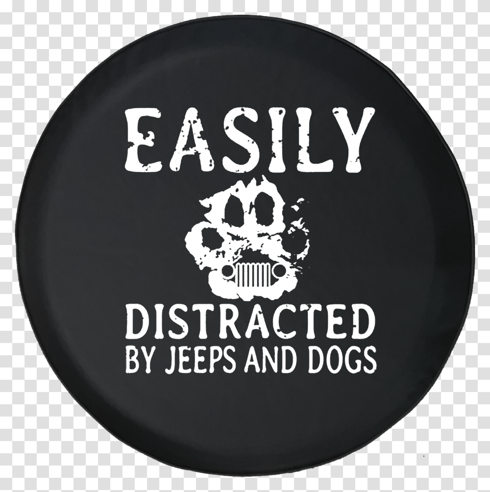 Easily Distracted By Jeeps And Dogs Paw Print Spare Label, Logo, Trademark, Badge Transparent Png