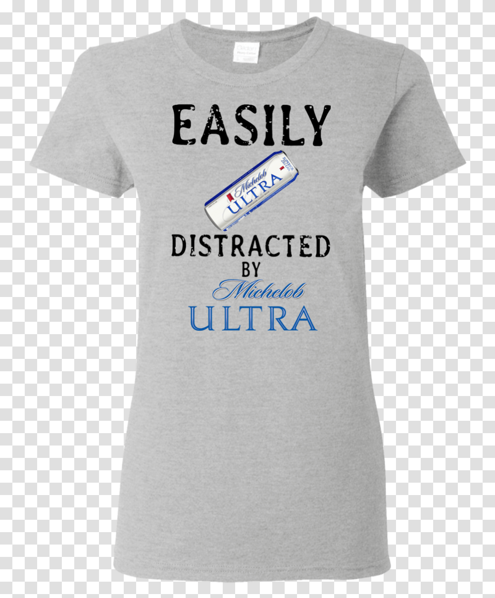 Easily Distracted By Michelob Ultra T Shirt Hoodie Active Shirt, Apparel, T-Shirt, Portrait Transparent Png