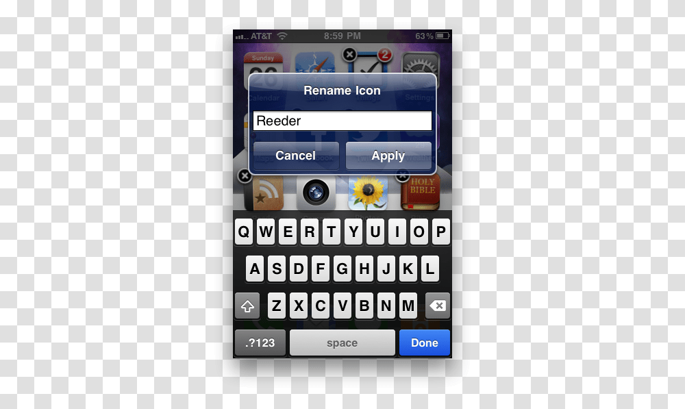 Easily Rename Your Iphone App Icons Rename Apps On Iphone, Text, Mobile Phone, Electronics, Cell Phone Transparent Png