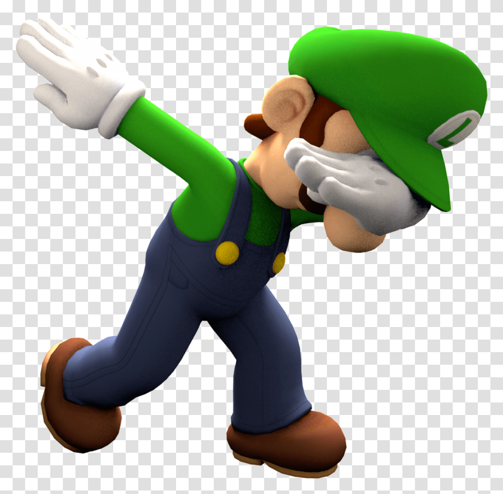 Easilyentertainedbydumbmemeslol Hashtag Dabbing Luigi Background, Figurine, Person, Human, Super Mario Transparent Png
