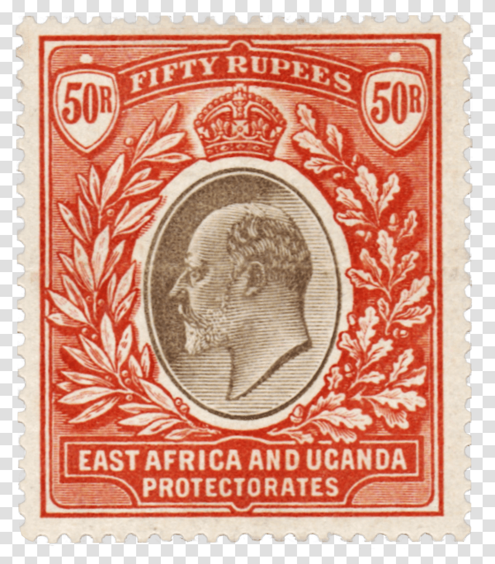 East Africa Fifty Rupees Stamp Background British Stamps, Rug, Postage Stamp, Cat, Pet Transparent Png
