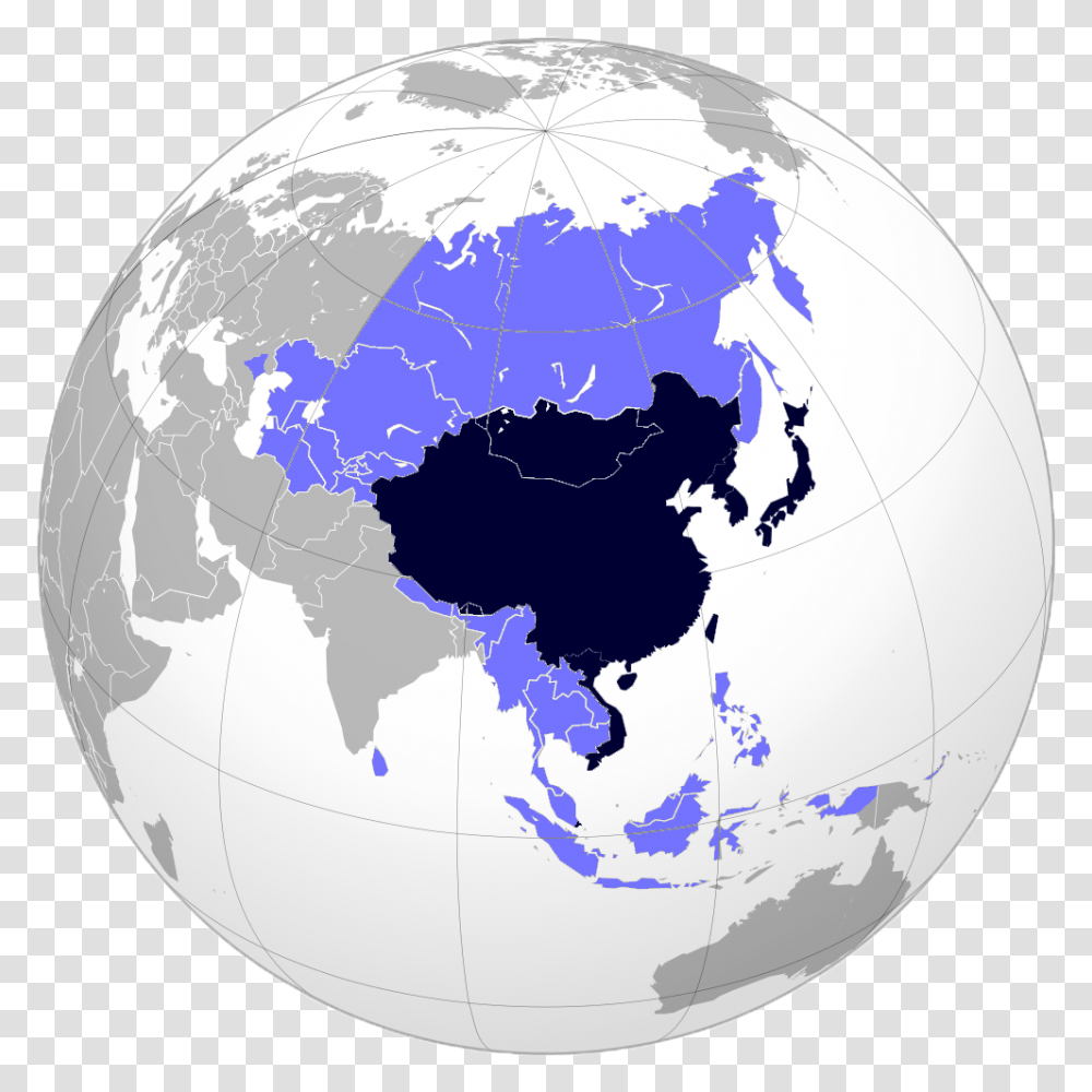 East Asian Cultural Sphere Location Of China On Globe, Outer Space, Astronomy, Universe, Planet Transparent Png
