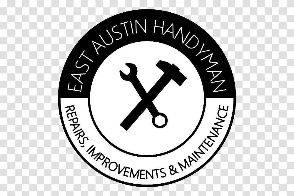 East Austin Handyman Logo Black And White, Anchor, Hook, Symbol, Text Transparent Png