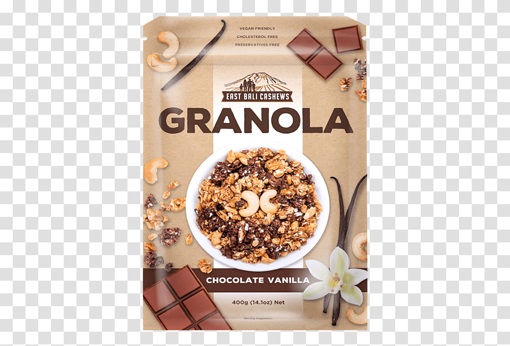East Bali Granola Chocolate Vanilla, Plant, Food, Advertisement, Produce Transparent Png