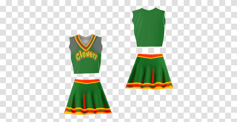 East Compton Clovers Cheerleader Uniform Bring It On Clovers Cheer Costume, Apparel, Skirt, Female Transparent Png