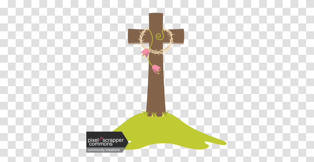 Easter 2017 Cross With Crown Of Thorns 01 Graphic By Tina Christian Cross, Symbol, Crucifix Transparent Png