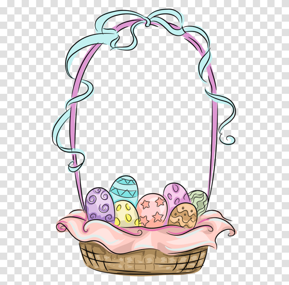Easter Basket Easter Basket, Cream, Dessert, Food Transparent Png