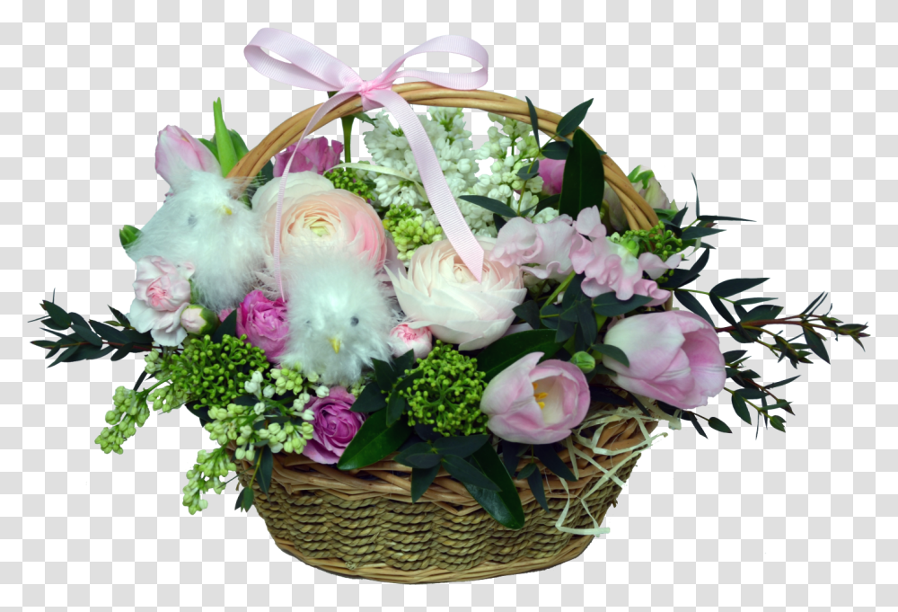 Easter Basket Easter Flower Basket, Plant, Flower Bouquet, Flower Arrangement, Blossom Transparent Png
