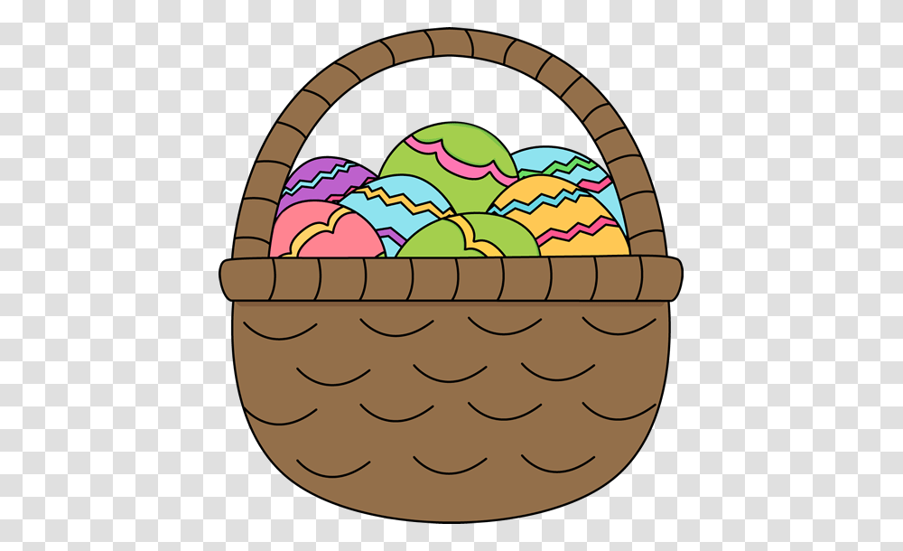 Easter Basket Filled With Easter Eggs Easter Clip Art, Food, Rug Transparent Png