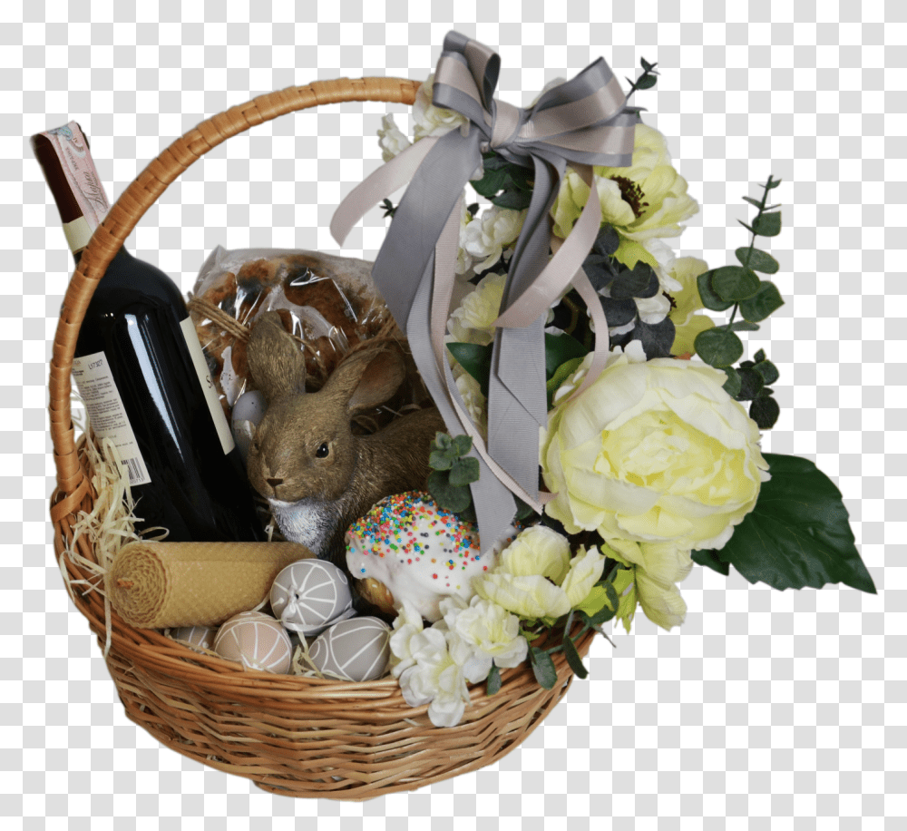 Easter Basket Mishloach Manot, Rose, Flower, Plant, Blossom Transparent Png