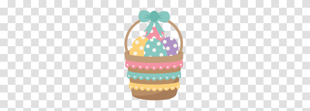 Easter Basket Scrapbook Cute Clipart, Sweets, Food, Confectionery, Birthday Cake Transparent Png