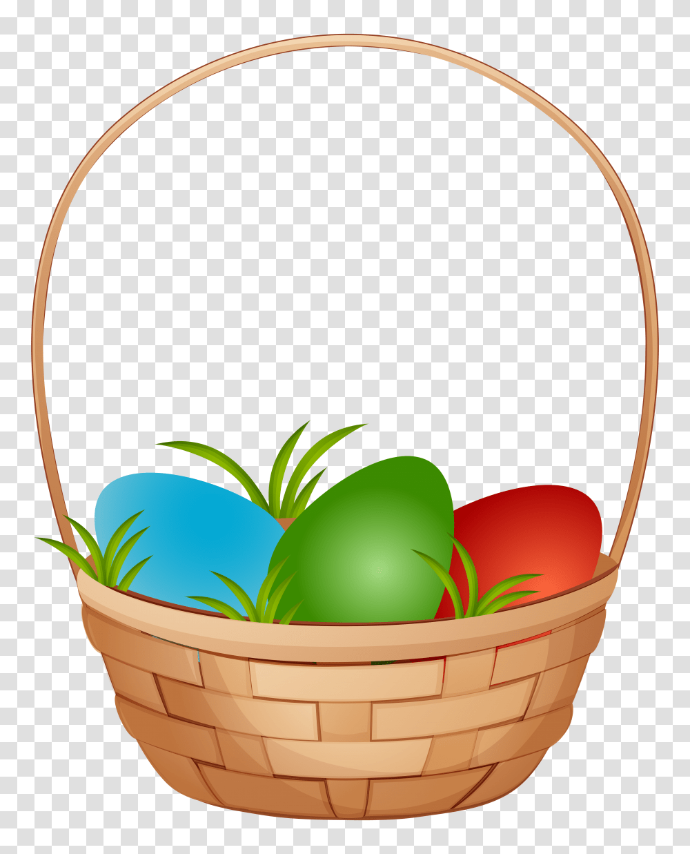 Easter Basket With Eggs Clip Art, Plant, Shopping Basket Transparent Png