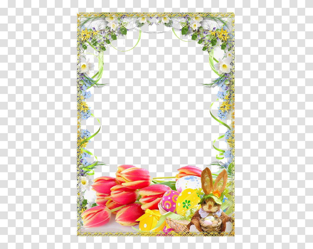 Easter Border File Easter Egg Frame, Floral Design, Pattern Transparent Png