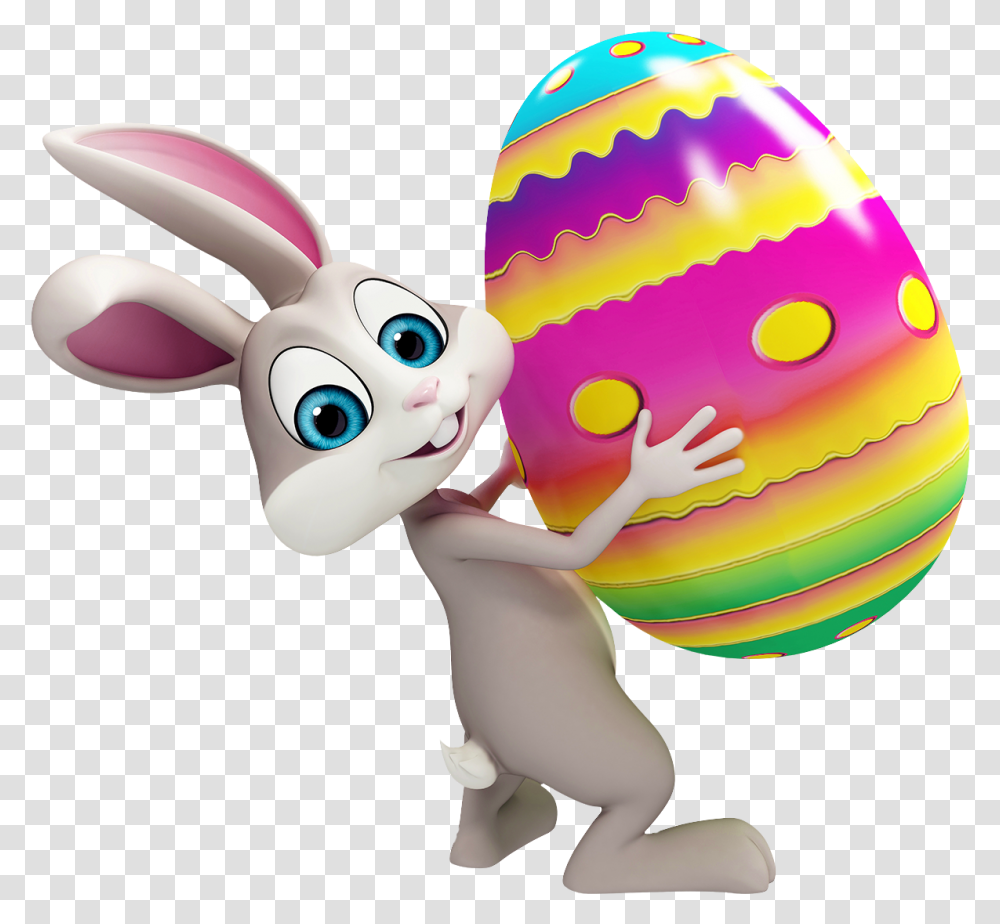 Easter Bunny Background, Toy, Egg, Food Transparent Png