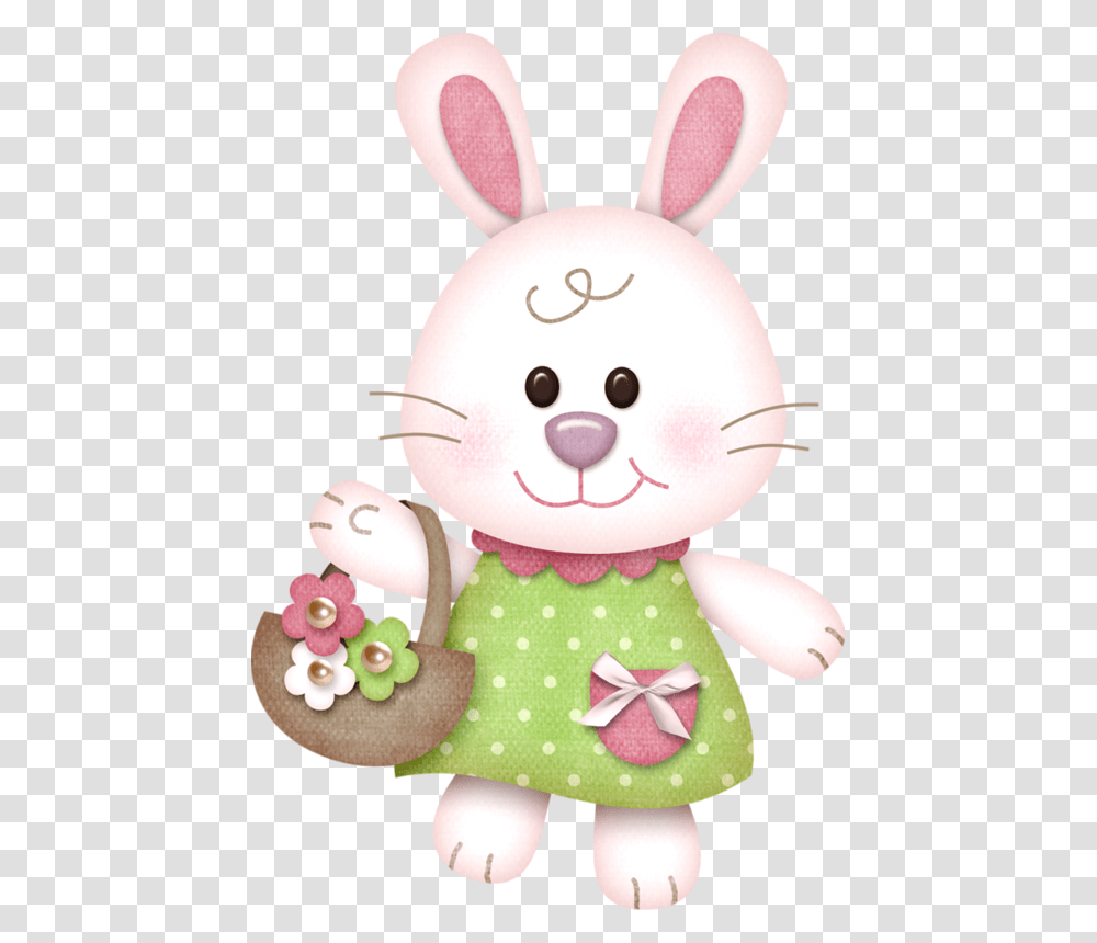 Easter Bunny Clip Art Gif Rabbit Coneja De Pascua, Doll, Toy, Snowman, Winter Transparent Png