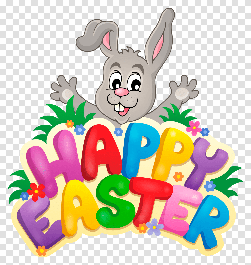 Easter Bunny Clip Art Happy, Graphics, Birthday Cake, Dessert, Food Transparent Png