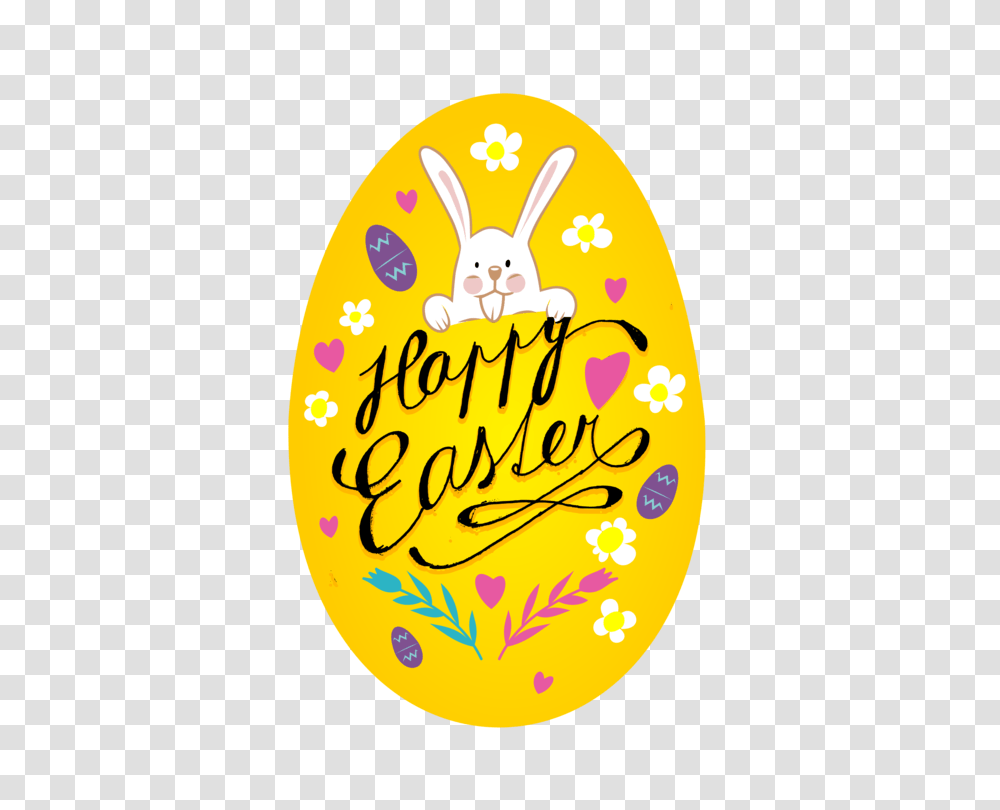 Easter Bunny Easter Egg Easter Postcard Greeting Note Cards Free, Food, Label Transparent Png