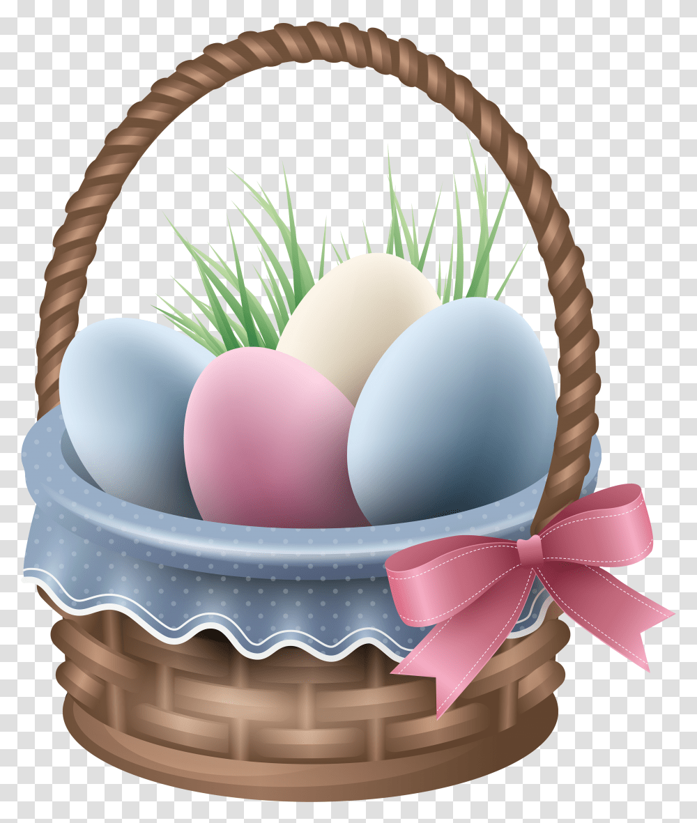 Easter Bunny Egg In The Basket Easter Bunny Transparent Png