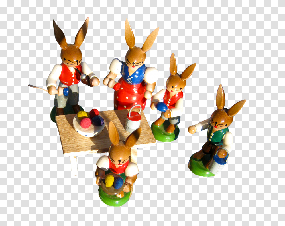 Easter Bunny Family Holiday, Figurine, Toy, Doll Transparent Png