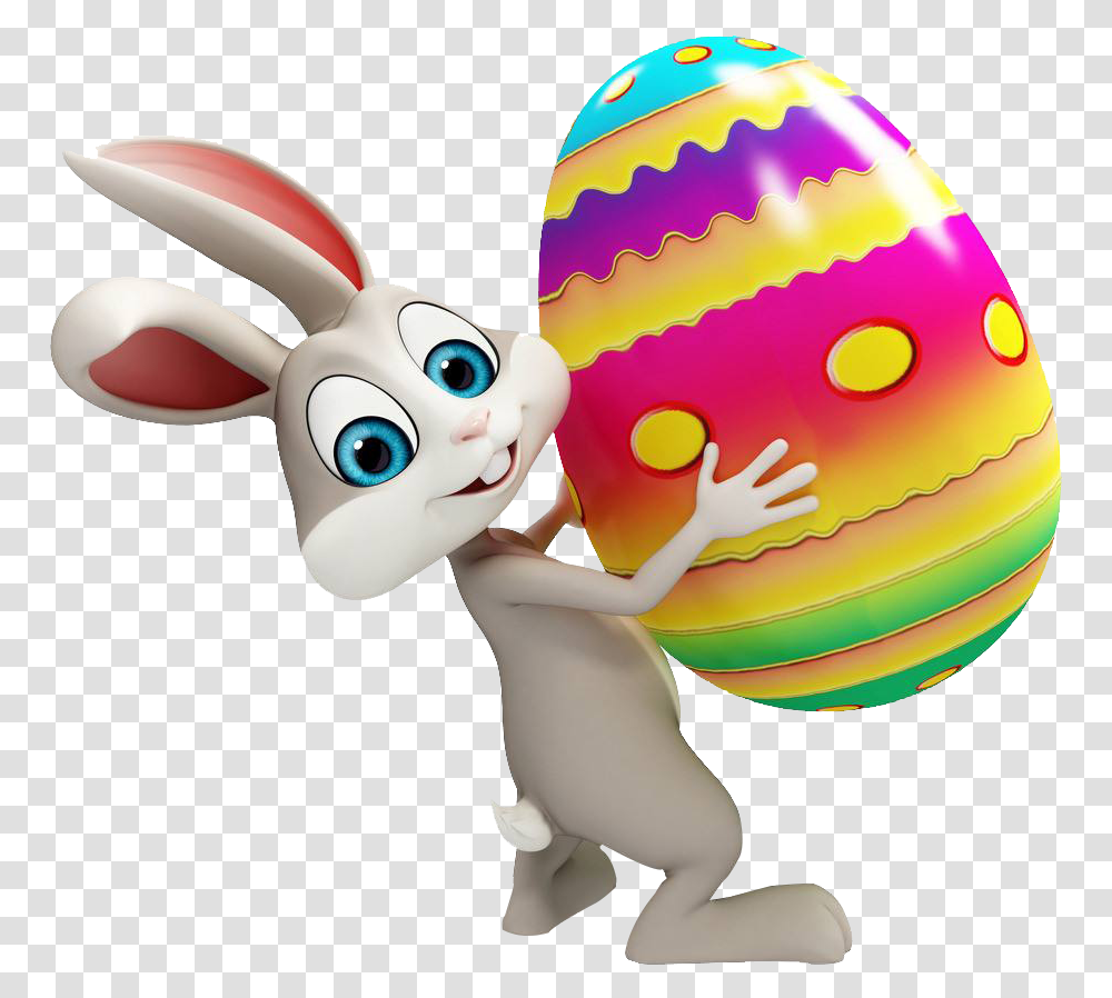 Easter Bunny Free Easter Bunny, Toy, Egg, Food, Easter Egg Transparent Png