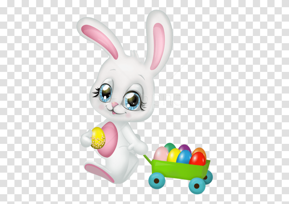 Easter Bunny Hare Rabbit Clip Art Portable Network Cute Bunny Easter Clip Art, Toy, Food, Egg Transparent Png