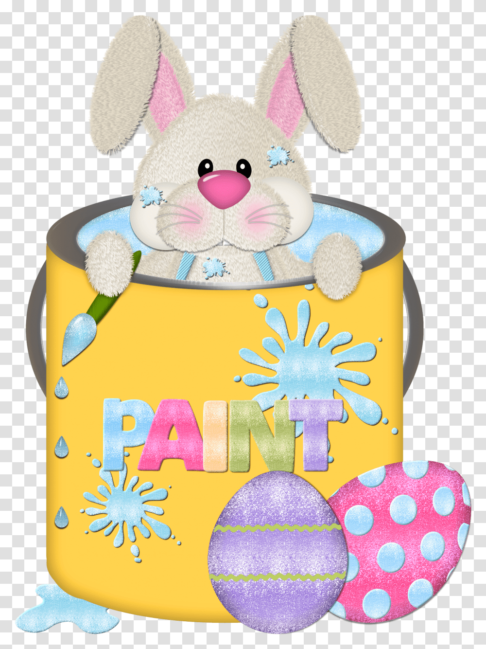 Easter Bunny In Cup Clipart Easter, Birthday Cake, Dessert, Food, Sweets Transparent Png