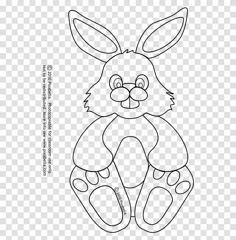 Easter Bunny Outline Domestic Rabbit, Gray, World Of Warcraft Transparent Png
