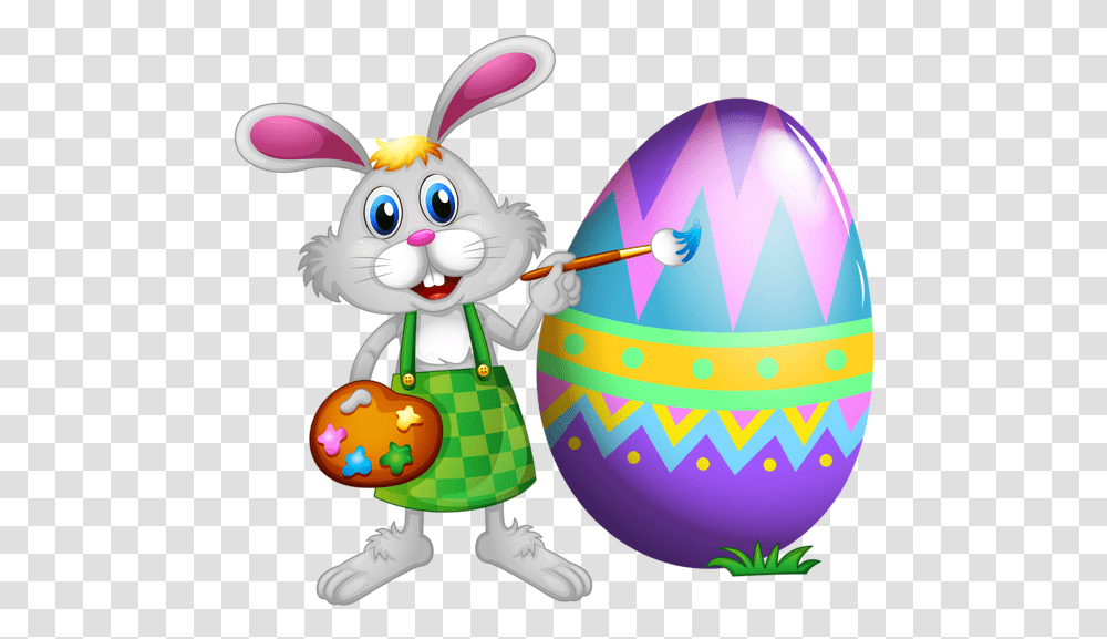 Easter Bunny Painting Eggs, Food, Easter Egg, Toy Transparent Png