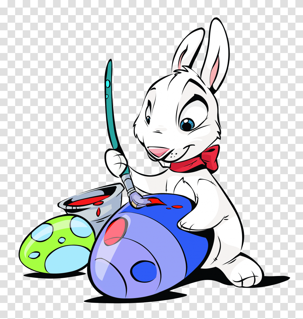 Easter Bunny Painting Eggs Gallery, Drawing, Doodle, Lawn Mower Transparent Png