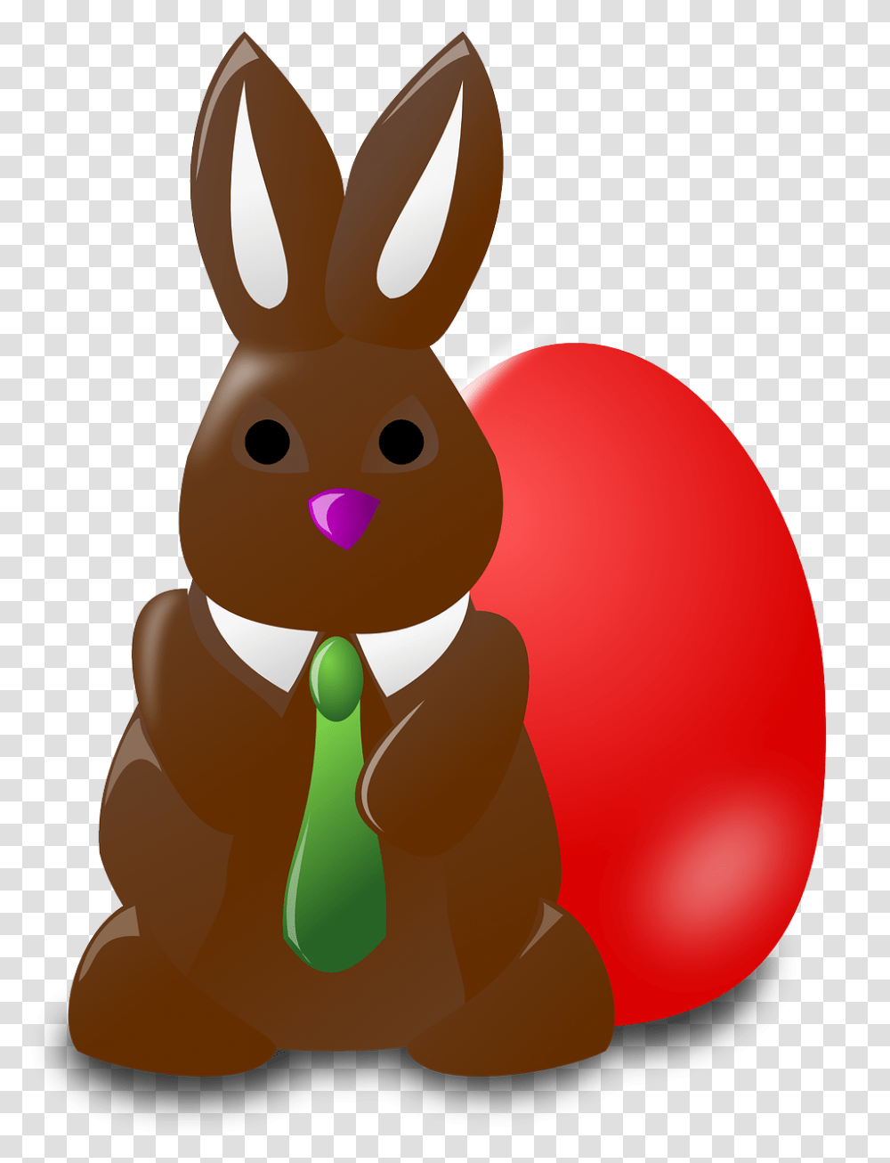 Easter Bunny Rabbit Chocolate Holidays Egg Red, Toy, Mammal, Animal, Rodent Transparent Png