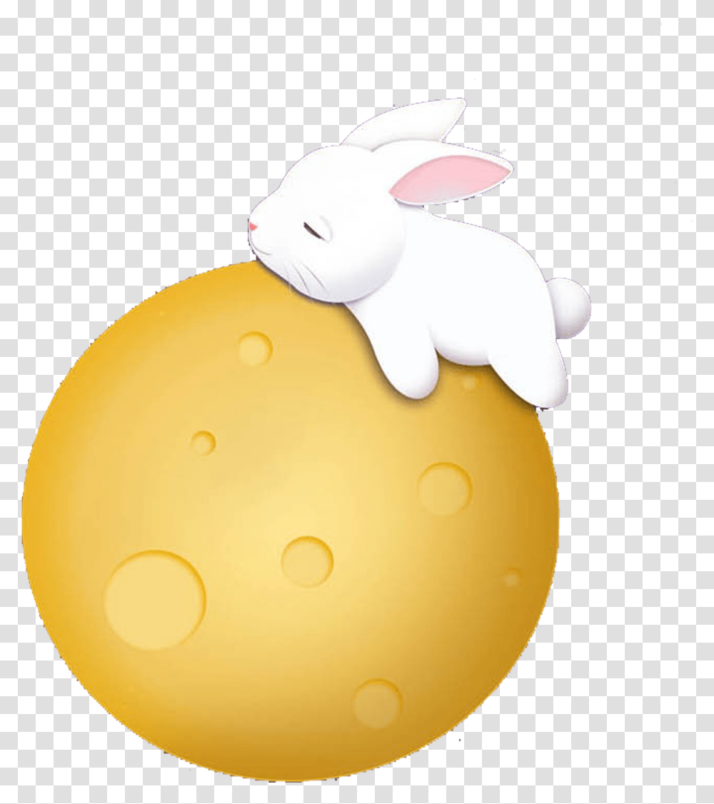Easter Bunny Rabbit Moon Domestic Rabbit, Snowman, Winter, Outdoors, Nature Transparent Png