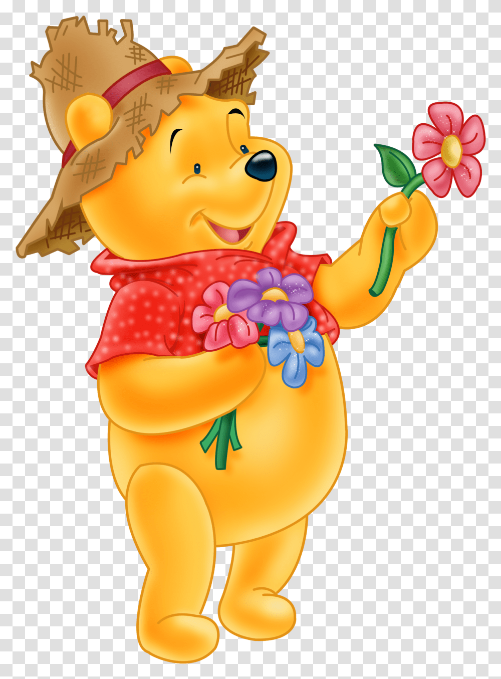 Easter Clipart Winnie The Pooh W 1130925 Winnie The Pooh Flowers, Toy, Figurine, Animal, Doll Transparent Png