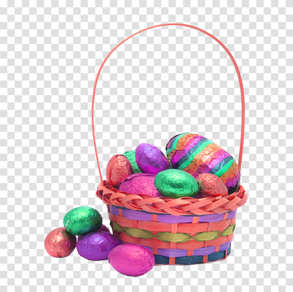 Easter Egg Basket Background, Food, Crib, Furniture Transparent Png