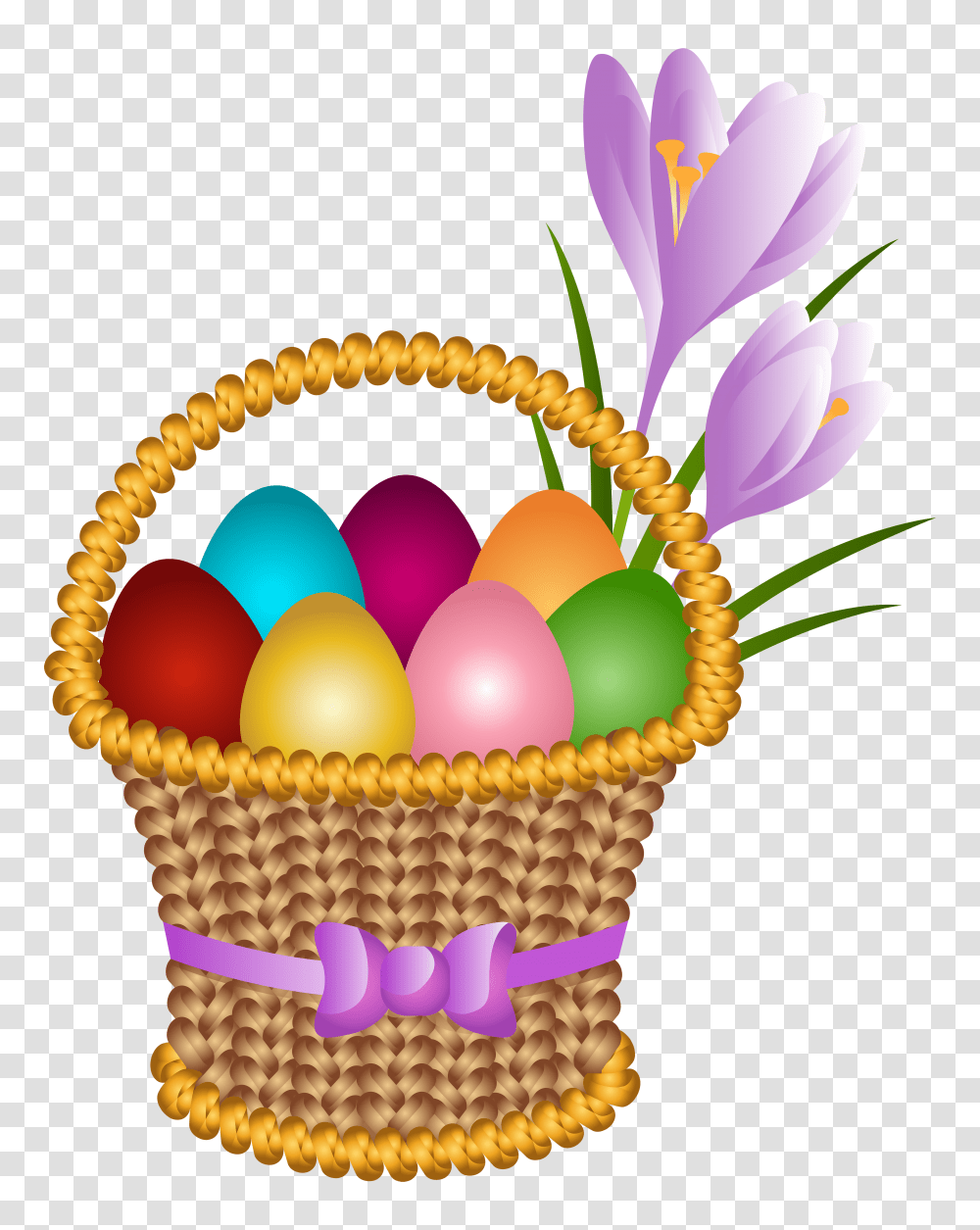 Easter Egg Basket Clip Art Gallery Transparent Png