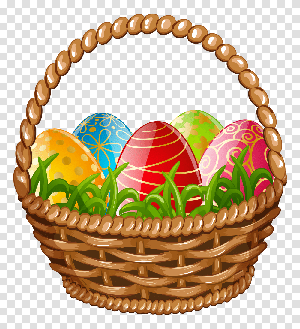Easter Egg Basket Clip Art Transparent Png