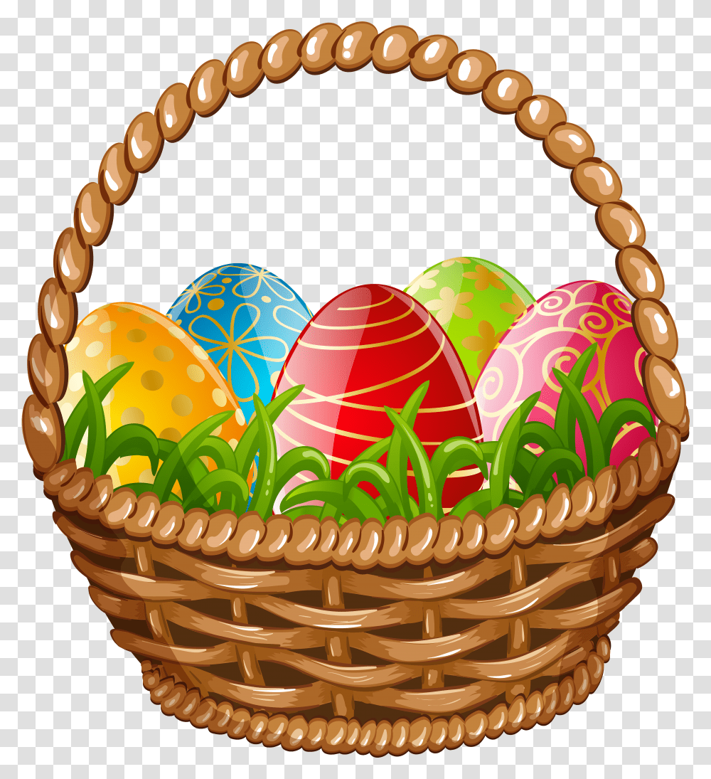 Easter Egg Basket Clipart Transparent Png