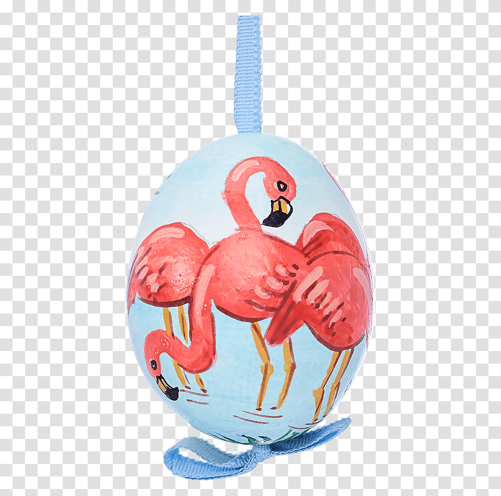 Easter Egg Blue With Pink Flamingos Cartoon, Bird, Animal, Food Transparent Png