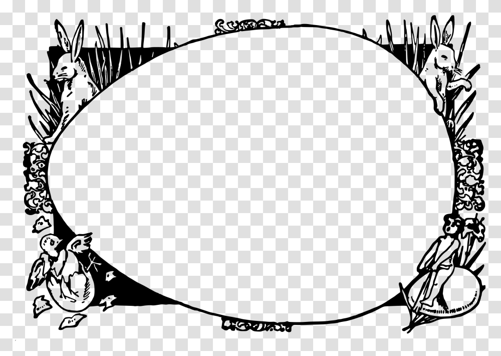 Easter Egg Border Clipart Black And White, Gray, World Of Warcraft Transparent Png