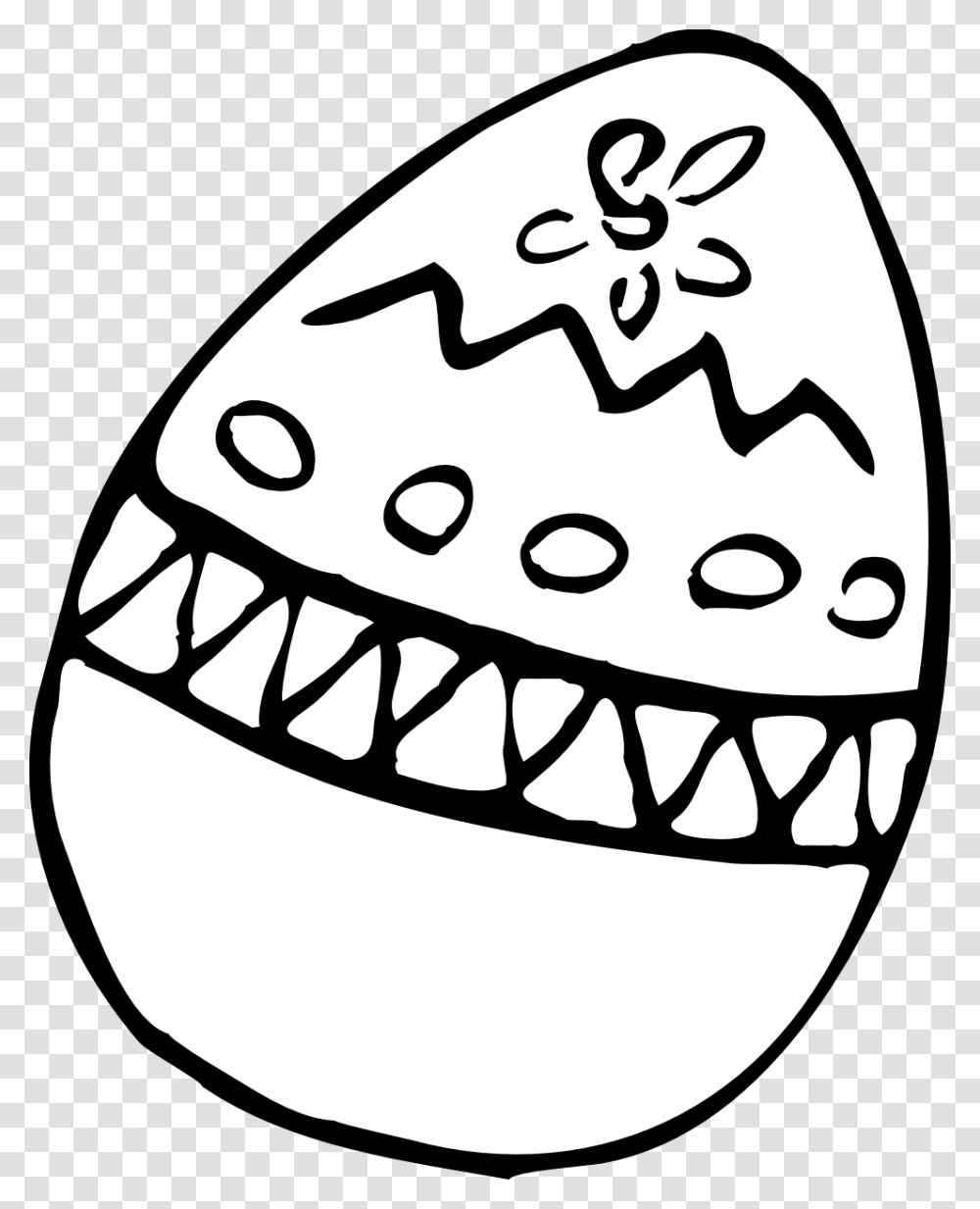 Easter Egg Clipart Black And White, Food Transparent Png
