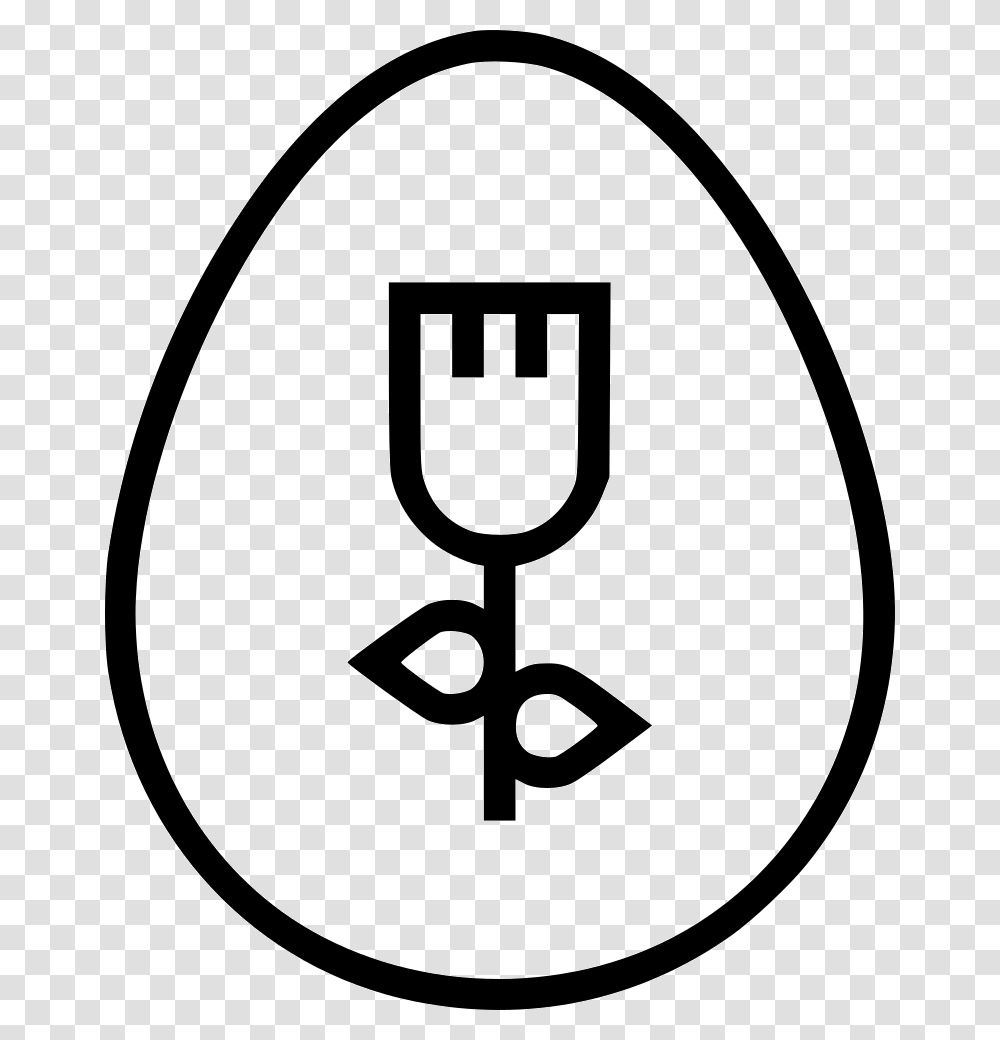 Easter Egg Emblem, Cutlery, Stencil Transparent Png