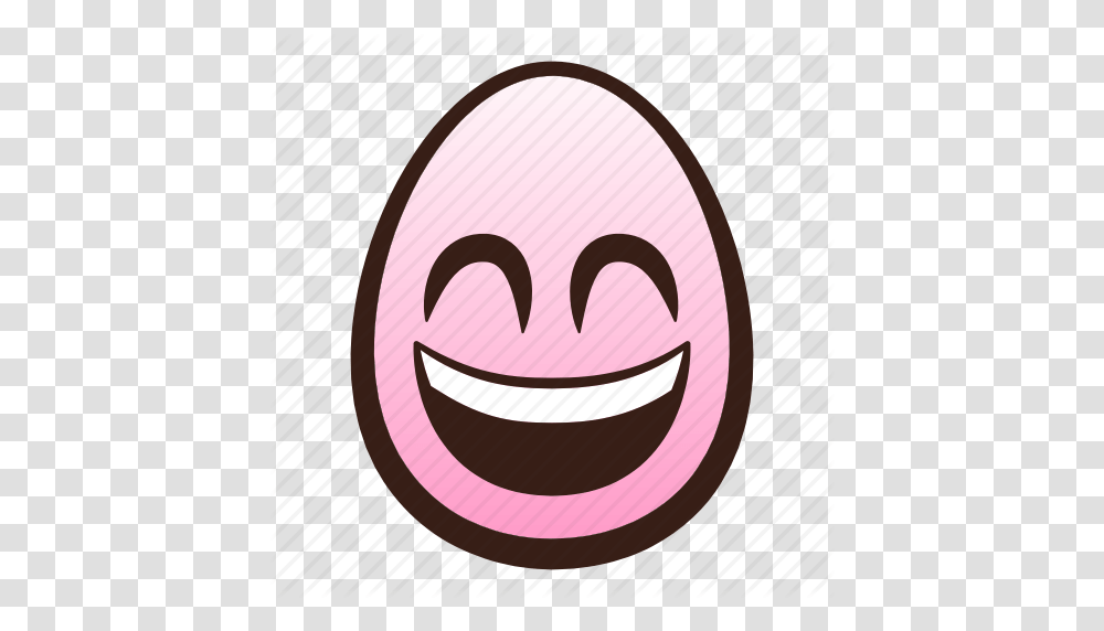 Easter Egg Emoji Eyes Face Funny Smiling Icon, Purple, Plant, Mouth, Lip Transparent Png